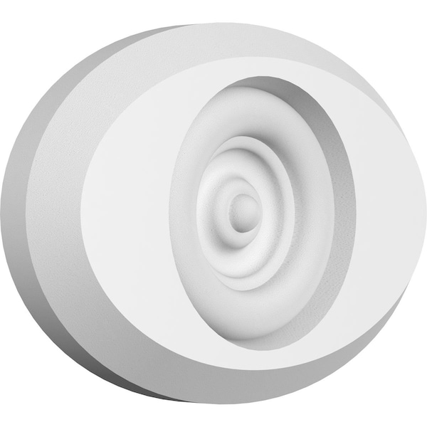 Ekena Millwork Standard Dalton Bullseye Rosette with Beveled Edge, 4"W x 2 3/4"H x 1/2"P ROSP040X028X050DAL03 - main